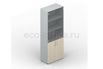 Шкаф для документов высокий EMHS834TN Акация Аури / Белый купить в Ростове на Дону