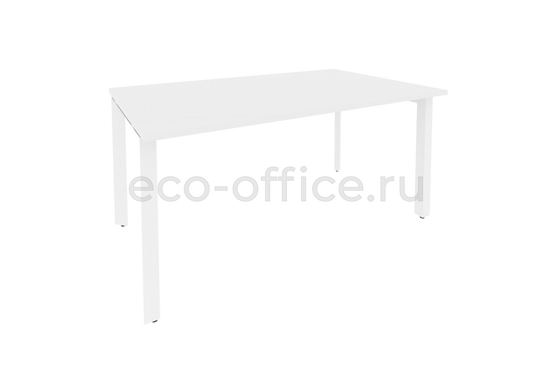 Стол переговорный (1 столешница) ONIX O.MP-PRG-1.4 Белый Бриллиант / Белый металл  купить в Ростове на Дону