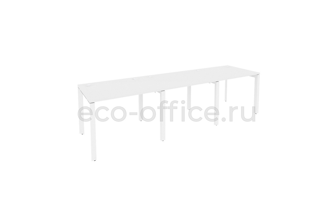 Рабочая станция на П-образном м/к ONIX O.MP-RS-3.1.8 Белый Бриллиант / Белый металл  купить в Ростове на Дону