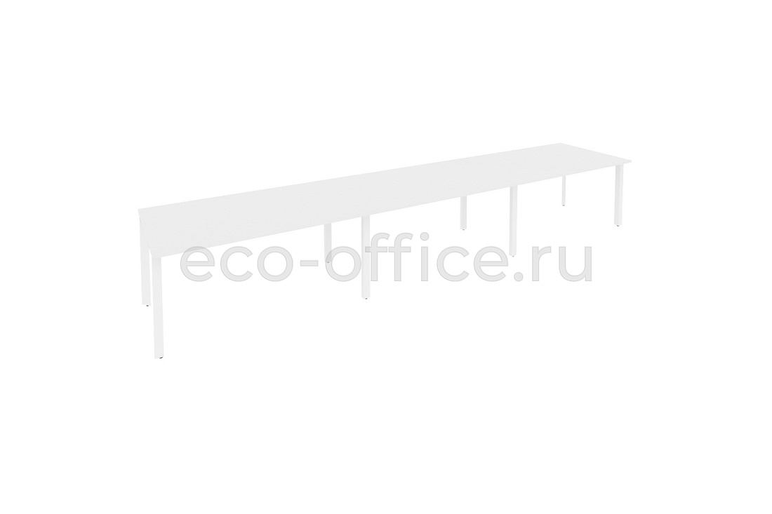 Стол переговорный (3 столешницы) ONIX O.MP-PRG-3.4 Белый Бриллиант / Белый металл  купить в Ростове на Дону