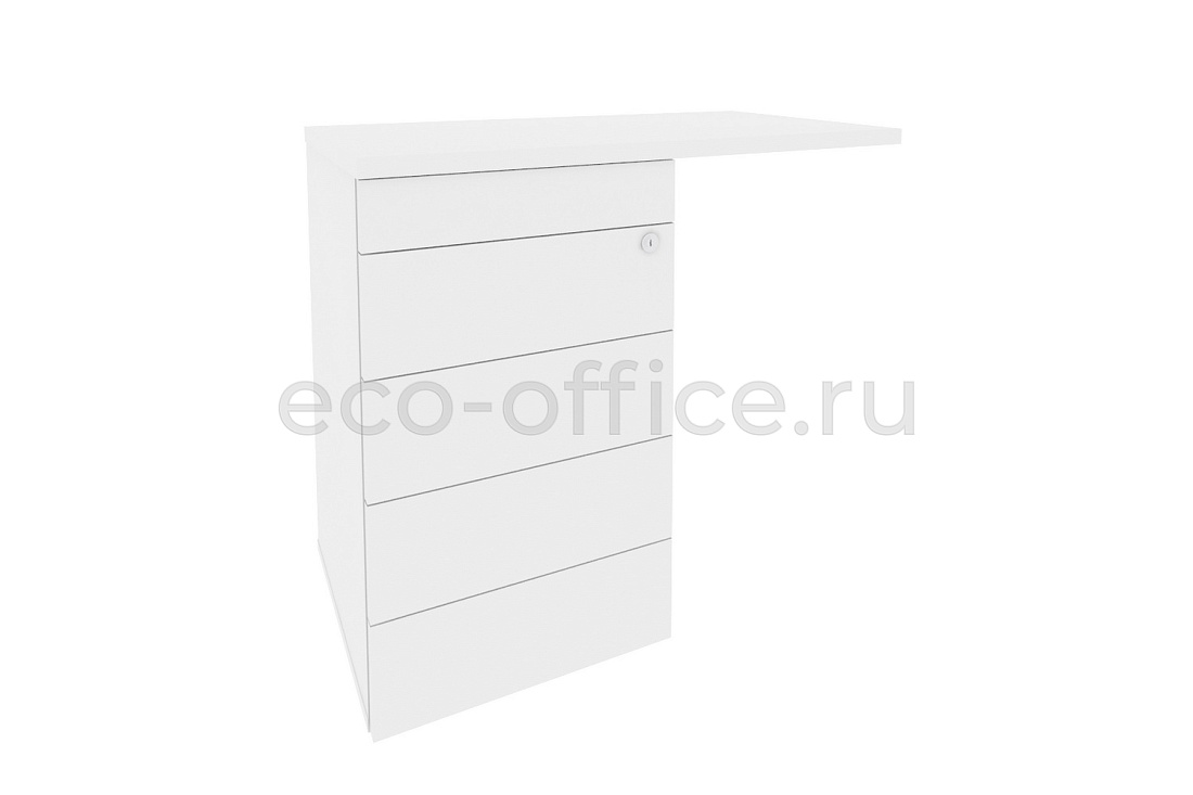 Тумба приставная (TIP-ON) (универсальная л/пр) ONIX O.TPU-4 TIP Белый Бриллиант купить в Ростове на Дону