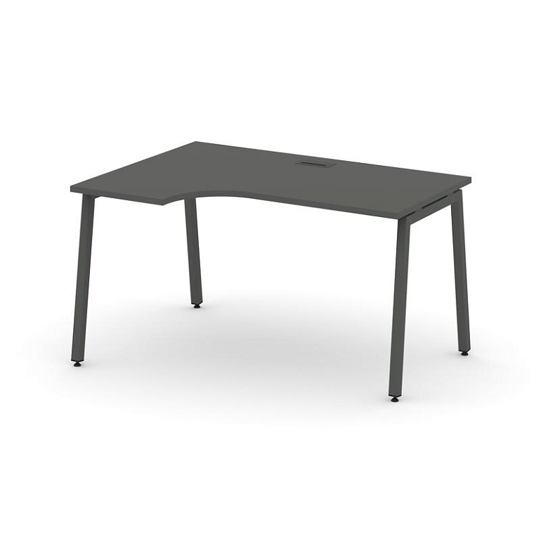 стол рабочий эргоном. style project sn-4a.spa-001(l) антрацит/металл антрацит фото