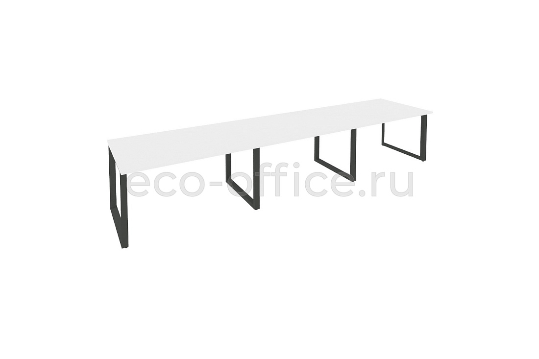 Стол переговорный (3 столешницы) ONIX O.MO-PRG-3.3 Белый Бриллиант / Антрацит металл  купить в Ростове на Дону