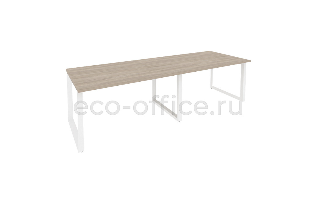 Стол переговорный (2 столешницы) ONIX O.MO-PRG-2.3 Дуб Аттик / Белый металл  купить в Ростове на Дону