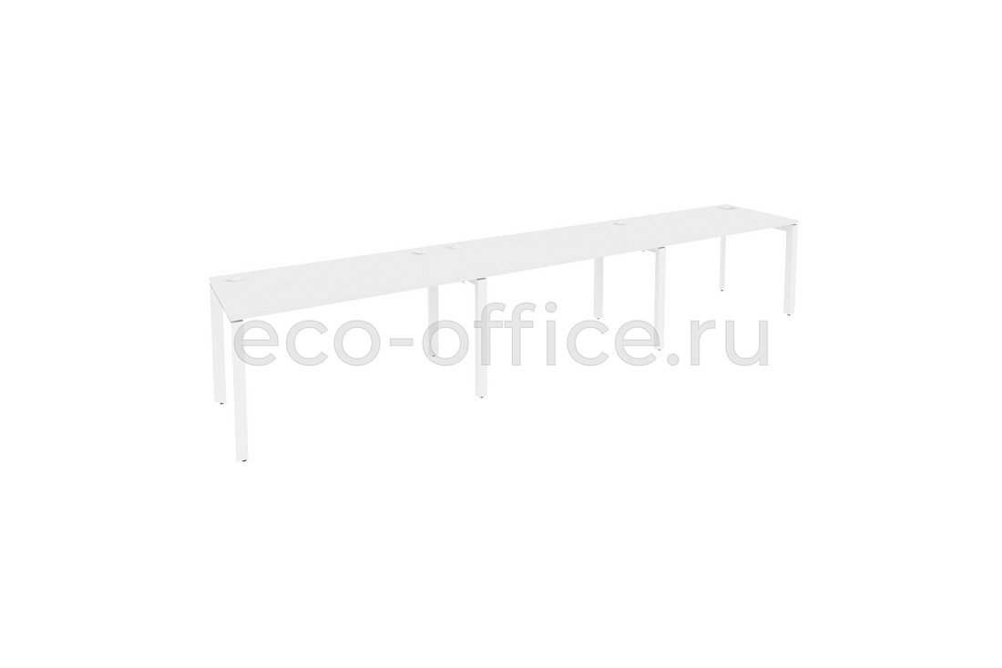 Рабочая станция на П-образном м/к ONIX O.MP-RS-3.3.7 Белый Бриллиант / Белый металл  купить в Ростове на Дону