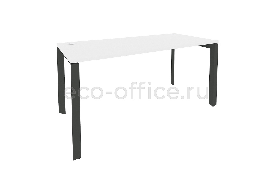 Стол рабочий на П-образном м/к ONIX O.MP-SP-4.7 Белый Бриллиант / Антрацит металл  купить в Ростове на Дону