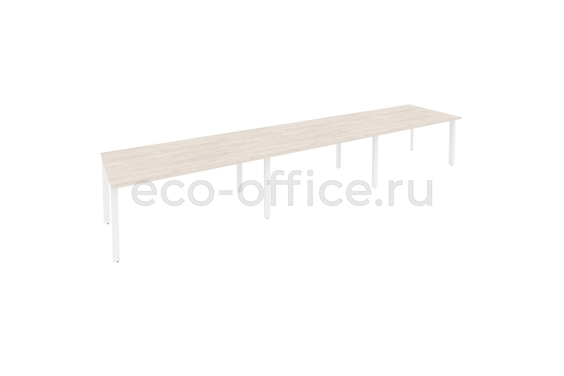 Стол переговорный (3 столешницы) ONIX O.MP-PRG-3.4 Денвер Светлый / Белый металл  купить в Ростове на Дону