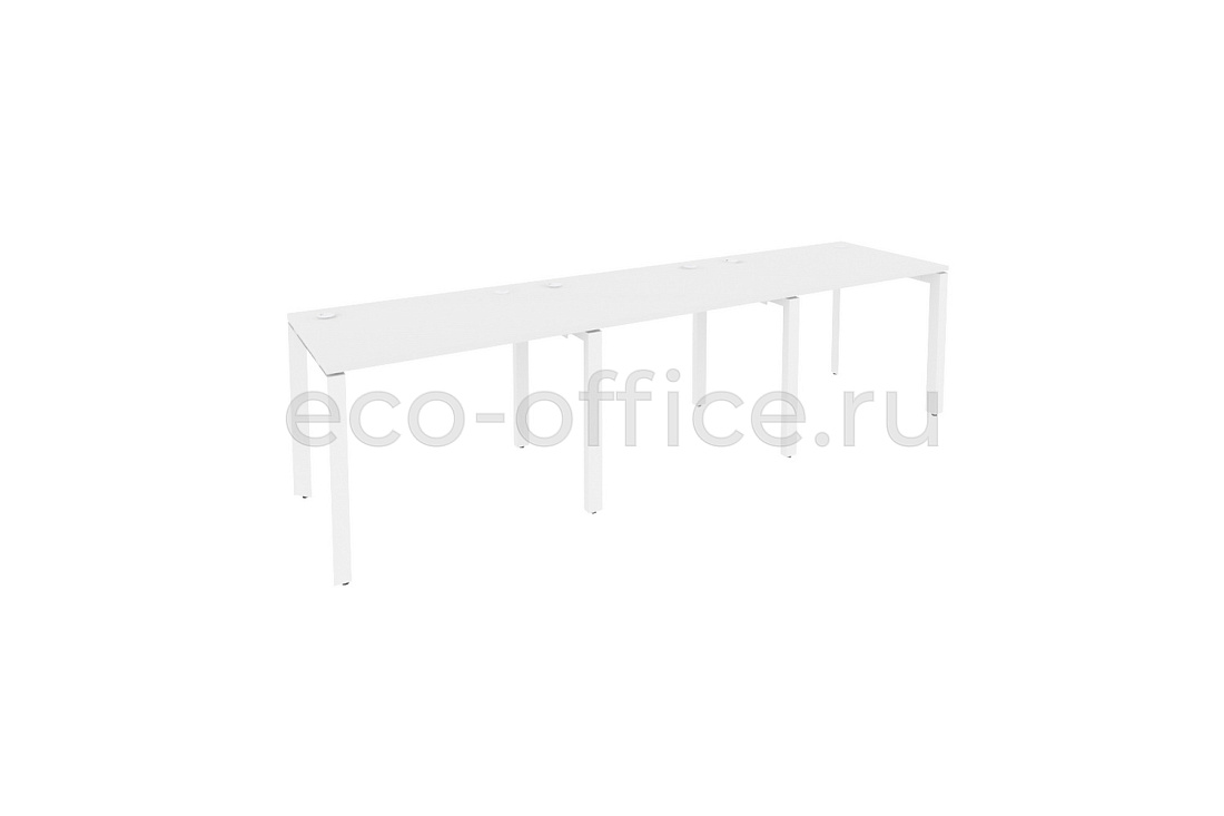 Рабочая станция на П-образном м/к ONIX O.MP-RS-3.1.7 Белый Бриллиант / Белый металл  купить в Ростове на Дону