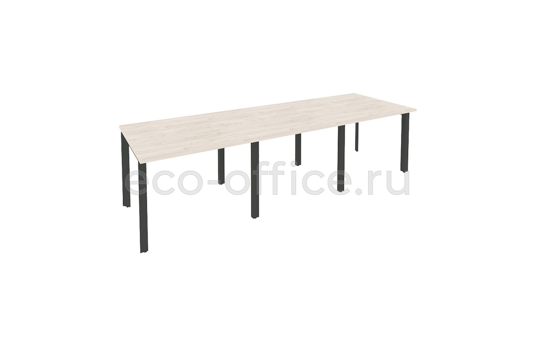 Стол переговорный (3 столешницы) ONIX O.MP-PRG-3.1 Денвер Светлый / Антрацит металл купить в Ростове на Дону